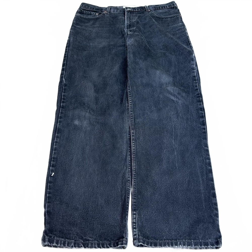 Levi's 550 Relaxed Fit Black Jeans Mens 38x34 Faded Denim Baggy Grunge